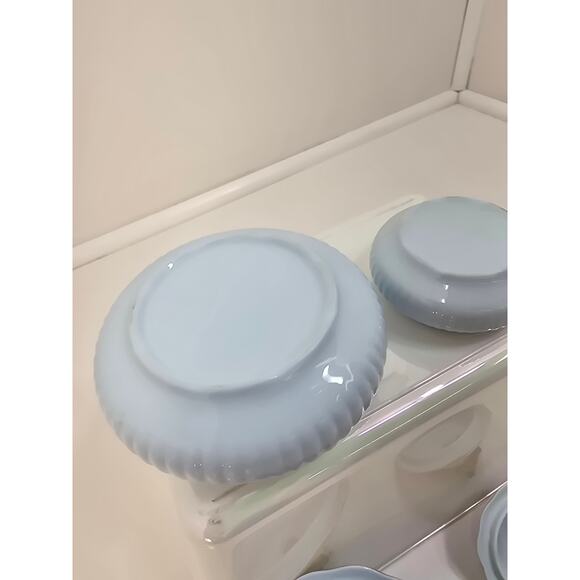 Royal Adderley England Bone China Trinket Boxes Blue with Rose Lid Set of 2 - Picture 6 of 7